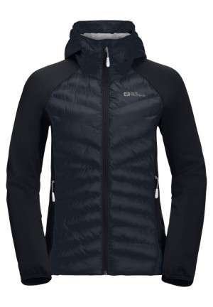 Navy Jack Wolfskin Routeburn Pro Hybrid Women Jackets | 61985706