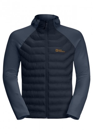 Navy Jack Wolfskin Routeburn Pro Hybrid Men Jackets | 20030128
