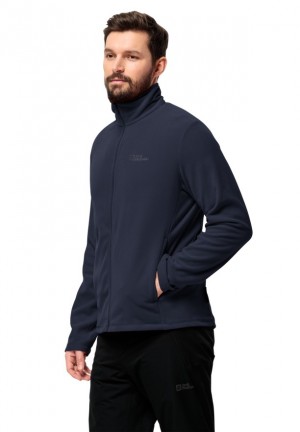 Navy Jack Wolfskin Taunus Fz Men Fleece Jackets | 51324256