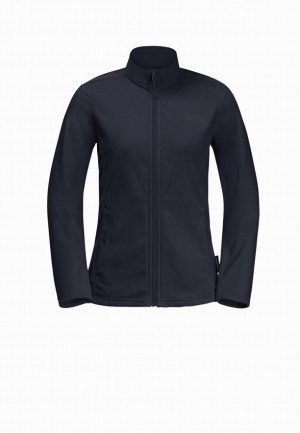 Navy Jack Wolfskin Taunus Fz Women Fleece Jackets | 54218450
