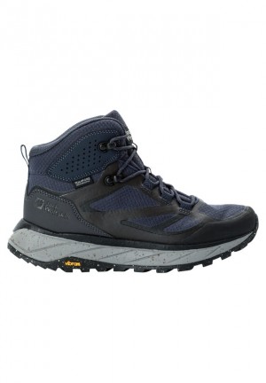 Navy Jack Wolfskin Terraventure Texapore Mid Women Hiking Shoes | 14596377