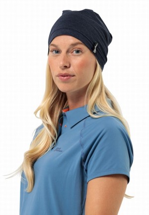Navy Jack Wolfskin Travel Women Hats | 19500152