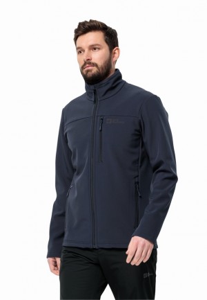 Navy Jack Wolfskin Whirlwind Men Softshell Jackets | 71729645