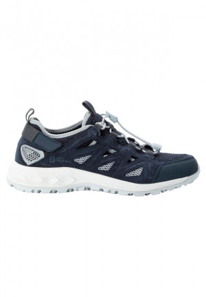 Navy Jack Wolfskin Woodland 2 Hybrid Low Women Hiking Shoes | 39948115