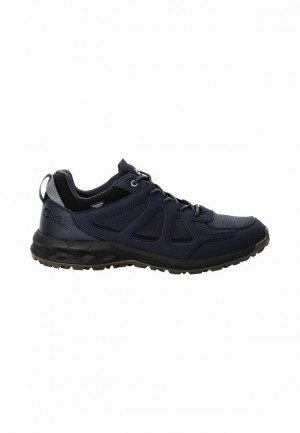 Navy Jack Wolfskin Woodland 2 Texapore Low Men Hiking Shoes | 40240503
