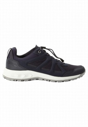 Navy Jack Wolfskin Woodland 2 Vent Low Women Hiking Shoes | 20620671