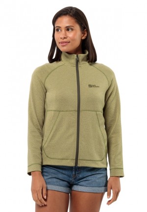 Olive Jack Wolfskin Fernweh Women Fleece Jackets | 70530436