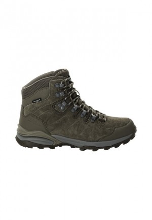 Olive Jack Wolfskin Refugio Texapore Mid Women Hiking Shoes | 60398716