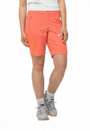 Orange Jack Wolfskin Glastal Women Shorts | 21922710