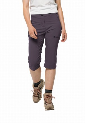Purple Jack Wolfskin Activate Light 3/4 Women Pants | 98363076