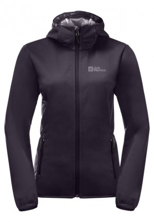 Purple Jack Wolfskin Bornberg Hoody Women Jackets | 57048423