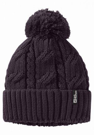 Purple Jack Wolfskin Pompom Men Beanie | 31377643