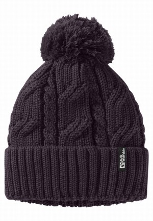 Purple Jack Wolfskin Pompom Women Beanie | 26035487