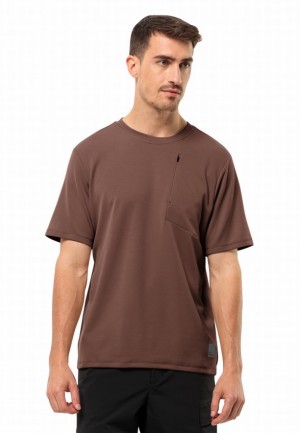 Red Jack Wolfskin Bike Commute Men T Shirts | 41692301