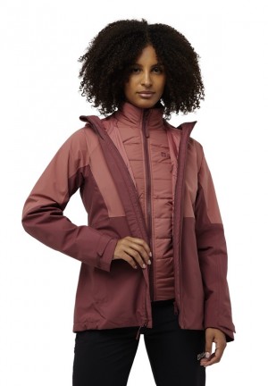 Red Jack Wolfskin Glaabach 3in1 Women Jackets | 36677396