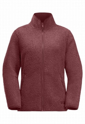 Red Jack Wolfskin High Curl Women Fleece Jackets | 97845334