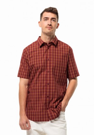 Red Jack Wolfskin Hot Springs Men Shirts | 43741224