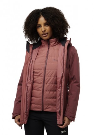 Red Jack Wolfskin Hunberg 3in1 Women Jackets | 20701900