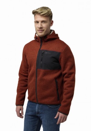 Red Jack Wolfskin Kaminfeuer Hooded Men Fleece Jackets | 24625437