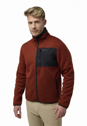 Red Jack Wolfskin Kaminfeuer Men Fleece Jackets | 90262438