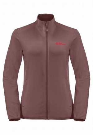 Red Jack Wolfskin Kolbenberg Fz Women Fleece Jackets | 26980820