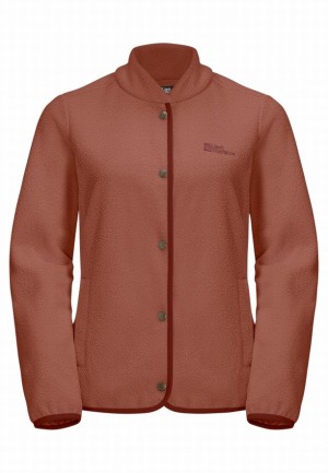 Red Jack Wolfskin Light Curl Women Fleece Jackets | 69726234