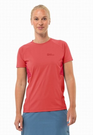 Red Jack Wolfskin Narrows Women T Shirts | 44560985