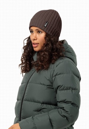Red Jack Wolfskin Rib Knit Women Beanie | 31915751