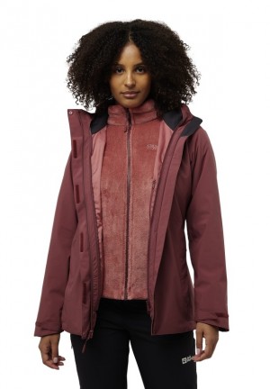 Red Jack Wolfskin Rotwand 3in1 Women Jackets | 17305308