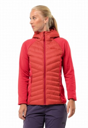 Red Jack Wolfskin Routeburn Pro Hybrid Women Jackets | 84891034
