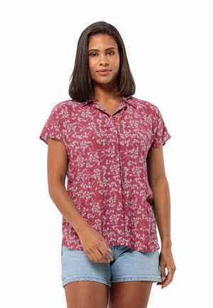 Red Jack Wolfskin Sommerwiese Women Shirts | 70592506