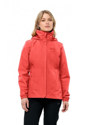 Red Jack Wolfskin Stormy Point 2l Women Rain Jackets | 65677226