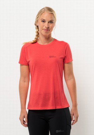 Red Jack Wolfskin Vonnan S/s Women T Shirts | 21481536
