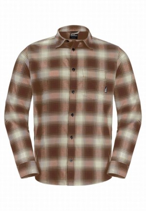 Red Jack Wolfskin Wanderweg Men Shirts | 81455598