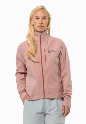 Rose Jack Wolfskin Gravex 2.5l Women Rain Jackets | 74550500