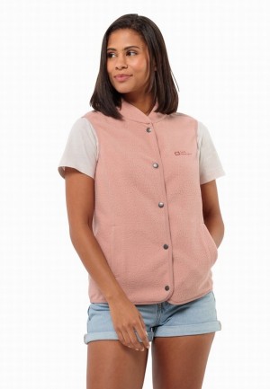 Rose Jack Wolfskin Light Curl Women Vest | 19892987