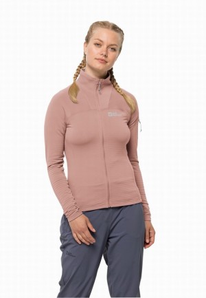 Rose Jack Wolfskin Prelight Fz Women Fleece Jackets | 58699868