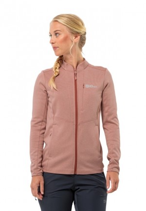 Rose Jack Wolfskin Tervern Fz Women Fleece Jackets | 79650284