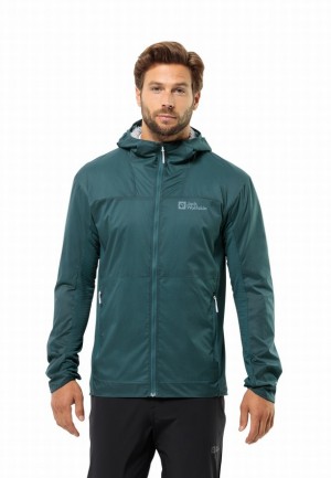 Turquoise Jack Wolfskin Prelight Alpha Men Jackets | 80785966