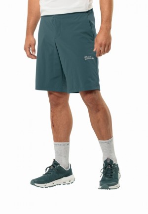 Turquoise Jack Wolfskin Prelight Men Shorts | 91549337