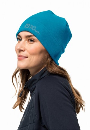 Turquoise Jack Wolfskin Real Stuff Men Beanie | 68773151