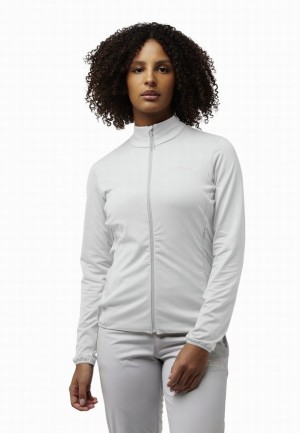 White Jack Wolfskin Prelight Trail Fz Women Jackets | 22623876