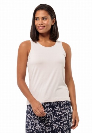 White Jack Wolfskin Travel Women Tank Top | 71302067
