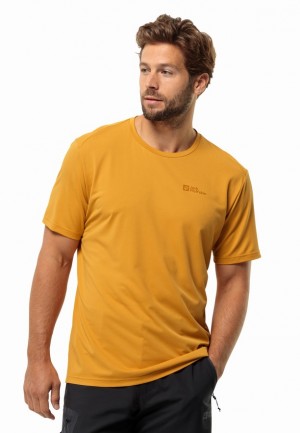Yellow Jack Wolfskin Delgami S/s Men T Shirts | 97323553
