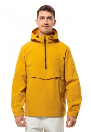 Yellow Jack Wolfskin Desert Wind Overhead Men Jackets | 34356827