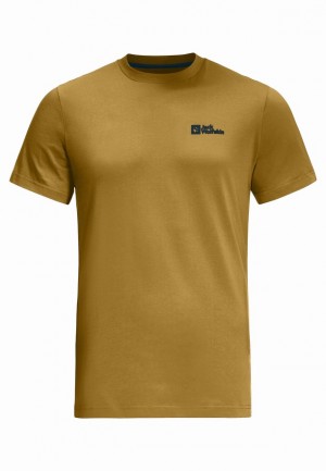 Yellow Jack Wolfskin Essential Men T Shirts | 23705616