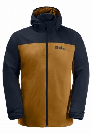 Yellow Jack Wolfskin Taubenberg 3in1 Men Jackets | 73201684