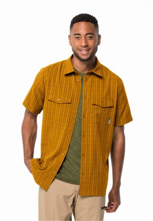 Yellow Jack Wolfskin Thompson Men Shirts | 94371988