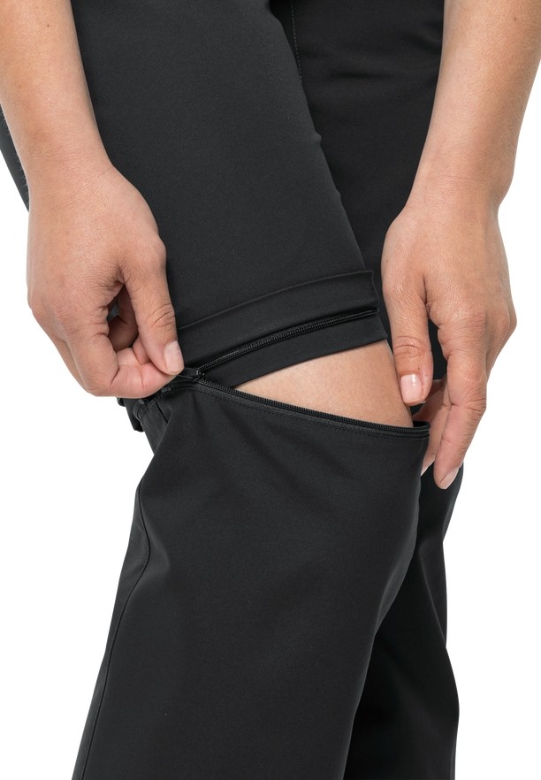 Black Jack Wolfskin Active Track Zip Off Women Hiking Pants | 35278908