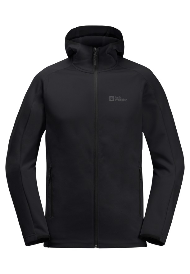 Black Jack Wolfskin Alpgrat Hooded Fz Men Fleece Jackets | 35969660